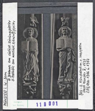 Münster i. Westfalen, Dom: Hl. Johannes u. Hl. Matthäus am Vierungspfeiler