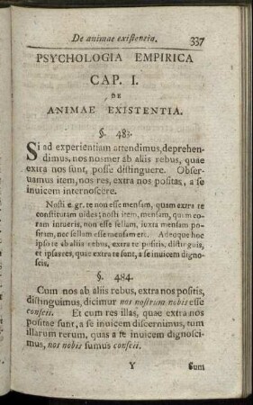 Cap. I. De Animae Existentia.