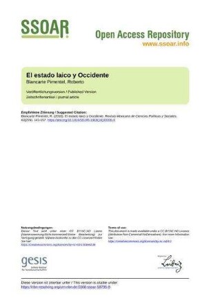 El estado laico y Occidente