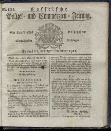 Nr. 104, Sonnabend den 29sten December. 1821