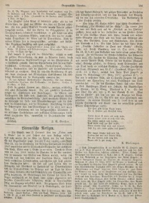 285-286 Literarische Notizen