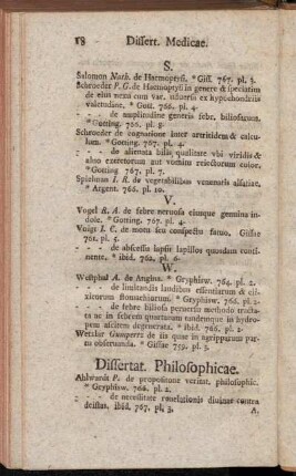 Dissertat Philosophicae.