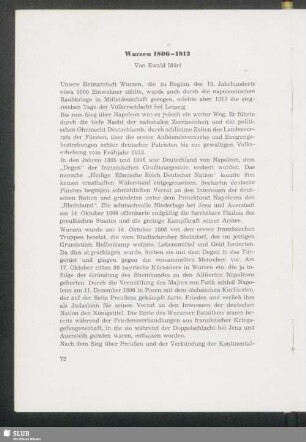 Wurzen 1806-1813
