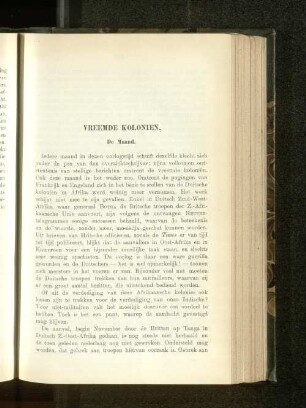 Vreemde Koloniën, door H. D.