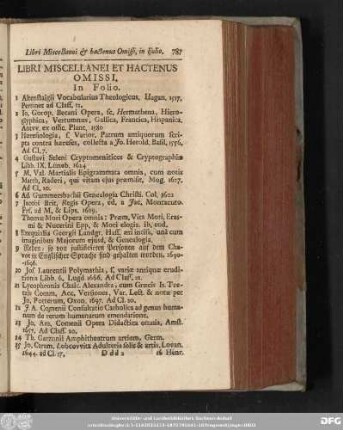 [XLVIII.] Libri Miscellanei Et Hactenus Omissi.