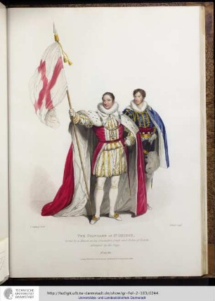 Abbildung: The Standard of ST. George, borne by Lieut. Gen. Lord Hill, attended by his Page, Lord William Pitt Lennox.