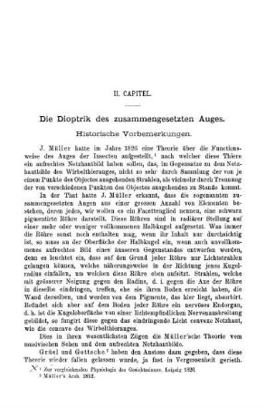 II. Capitel. Die Dioptrik des zusammengesetzten Auges