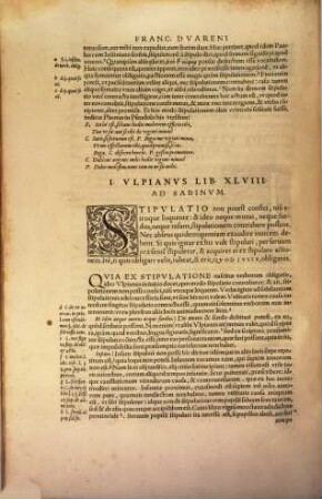 Franc. Dvareni Ivreconsvlti Commentarivs In Lib. XLV. Pandectarvm, Tit. De Verborvm Obligationibvs