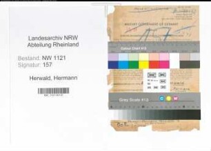 Entnazifizierung Hermann Herwald , geb. 20.03.1904 (Bademeister)
