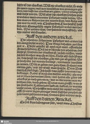 Auff den dritten Artickel
