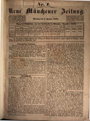Neue Münchener Zeitung. 1855, [1] = Jan. - Juni