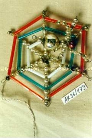 Gablonzer Christbaumschmuck - Spinne auf Netz