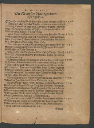 Der Römischen Theologen deutsche Schrifften.