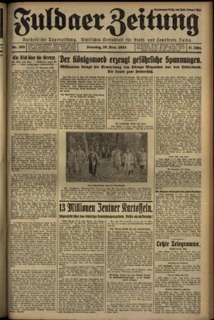 Erste Ausgabe vom Sonntag, den 18. November 1934.