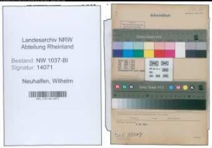 Entnazifizierung Wilhelm Neuhalfen , geb. 12.01.1899 (Reg.Inspektor)