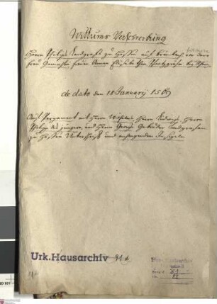 Landgraf Philipp II. von Hessen-Rheinfels bekundet die Wittums-Verschreibung seiner Gemahlin, der Pfalzgräfin Anna Elisabeth, mit 64.000 Gulden au...