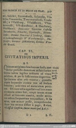 Caput XL. De Civitatibus Imperii