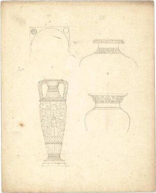 Neureuther, Gottfried von; Antike Vasen, Dekorationsentwürfe - Ansicht, Details)