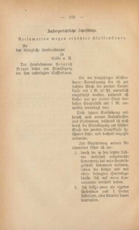 Außergerichtliche Schriftsätze