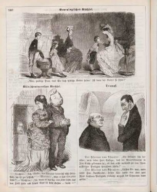 "Genealogisches Räthsel" "Wünschenswerther Wechsel" "Trumpf"