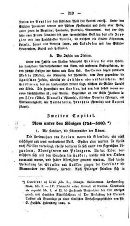 Zweites Capitel. Rom unter den Königen (754 - 510)