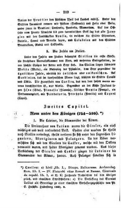Zweites Capitel. Rom unter den Königen (754 - 510)