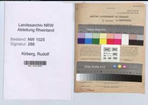 Entnazifizierung Rudolf Kirberg , geb. 19.02.1902 (Chemiker)