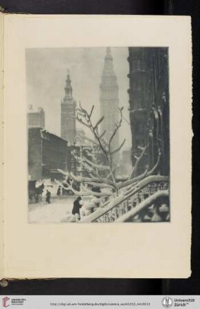 [Alfred Stieglitz, II. Two Towers—New York, photogravure from original negative made by the Manhattan Photogravure Company, New York]