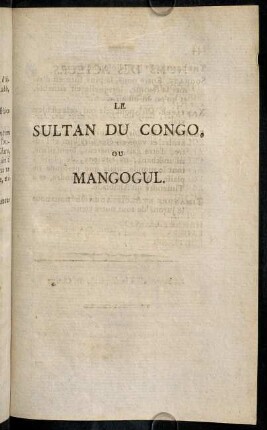 Le Sultan du Congo,...