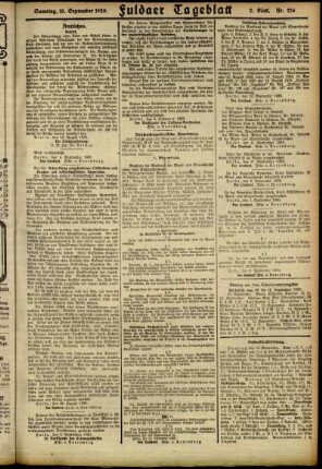 Zweite Ausgabe vom Samstag, den 18. September 1920.
