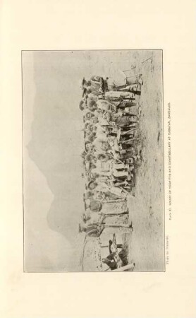 Plate XI. Group of Negritos and constabulary at Cabayan, Zambales