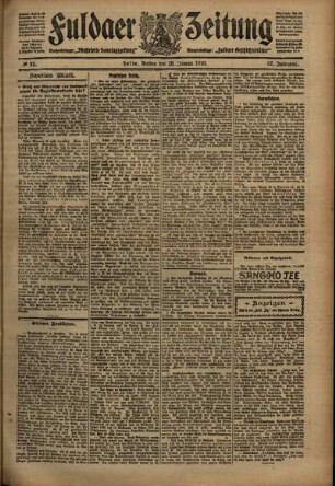Zweite Ausgabe vom Freitag, den 28. Januar 1910.
