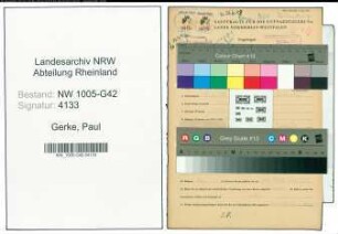Entnazifizierung Paul Gerke , geb. 18.04.1899 ()