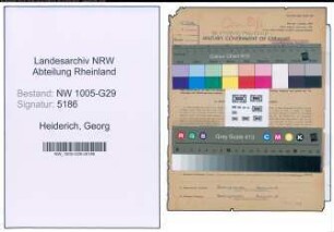 Entnazifizierung Georg Heiderich , geb. 05.05.1909 (Bahnrat)