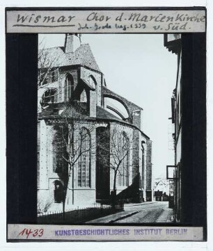 Wismar, Marienkirche : Außenansicht von SO, Chorabschluss