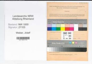 Entnazifizierung Josef Weber, geb. 01.03.1901 (Telegrafenassistent)