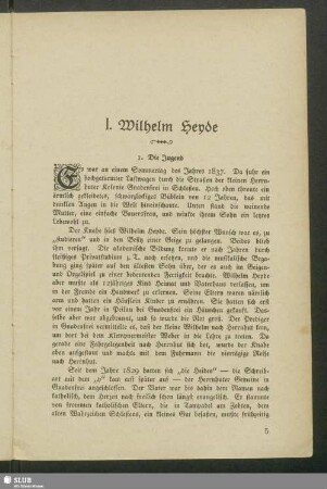 I. Wilhelm Heyde
