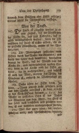 Von der Taufe.