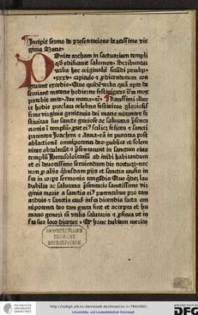 Sermo in festo praesentationis beatissimae Mariae virginis