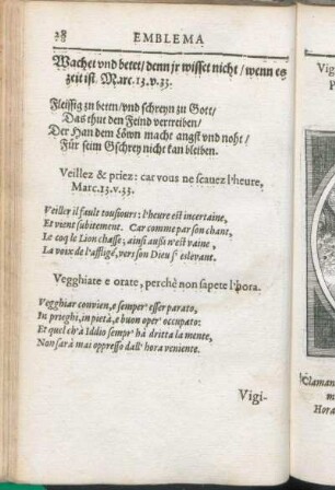 [VIII. Precvm Vigilantia Cvstos.]