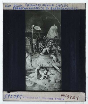 Bosch, Die Versuchung des heiligen Antonius (Lissabon, MNAA 1498 Pint) : Außenseite des linken Seitenflügels