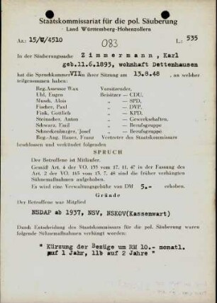 Zimmermann, Karl