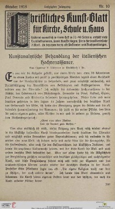 Nr. 10 (Oktober 1918)