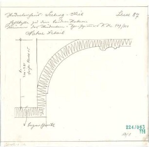 Fischer, Theodor; Kiel; Studentenheim Seeburg - Hohlkehle im Speisezimmer Raum 109 u. 110 (Schnitt)