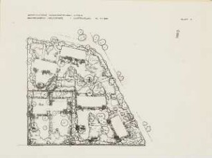 Siedlung der GEWOBAG (Wohnanlage Im Eichengrund), Berlin-Heiligensee Grünanlage: Gartenplan 1:200