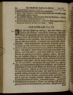 Paraphrasis Cap. VI