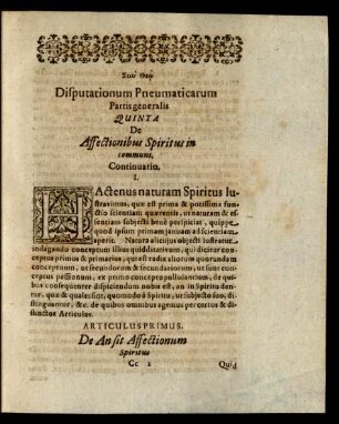 Disputationum Pneumaticarum Partis generalis Quinta