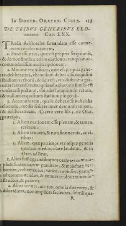 De Tribus Generibus Elocutionis. Cap. LXX.