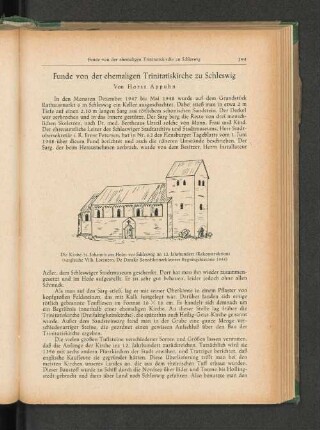 Funde von der ehemaligen Trinitatiskirche zu Schleswig