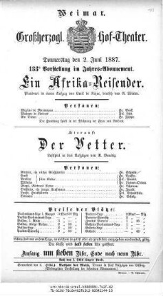 Ein Afrika=Reisender